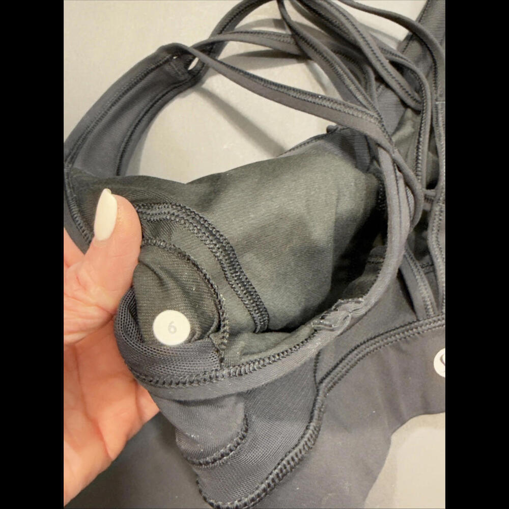 lululemon athletica Black Sports Bra with Pink Accents - Picture 8 of 8